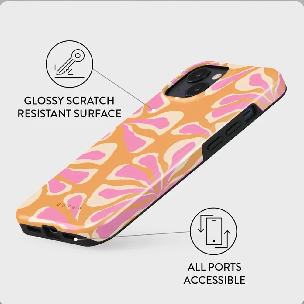 🌸 BURGA 🌸 APPLE IPHONE 15 PRO PHONE CASE - ALOHA TOUGH MAG SAFE